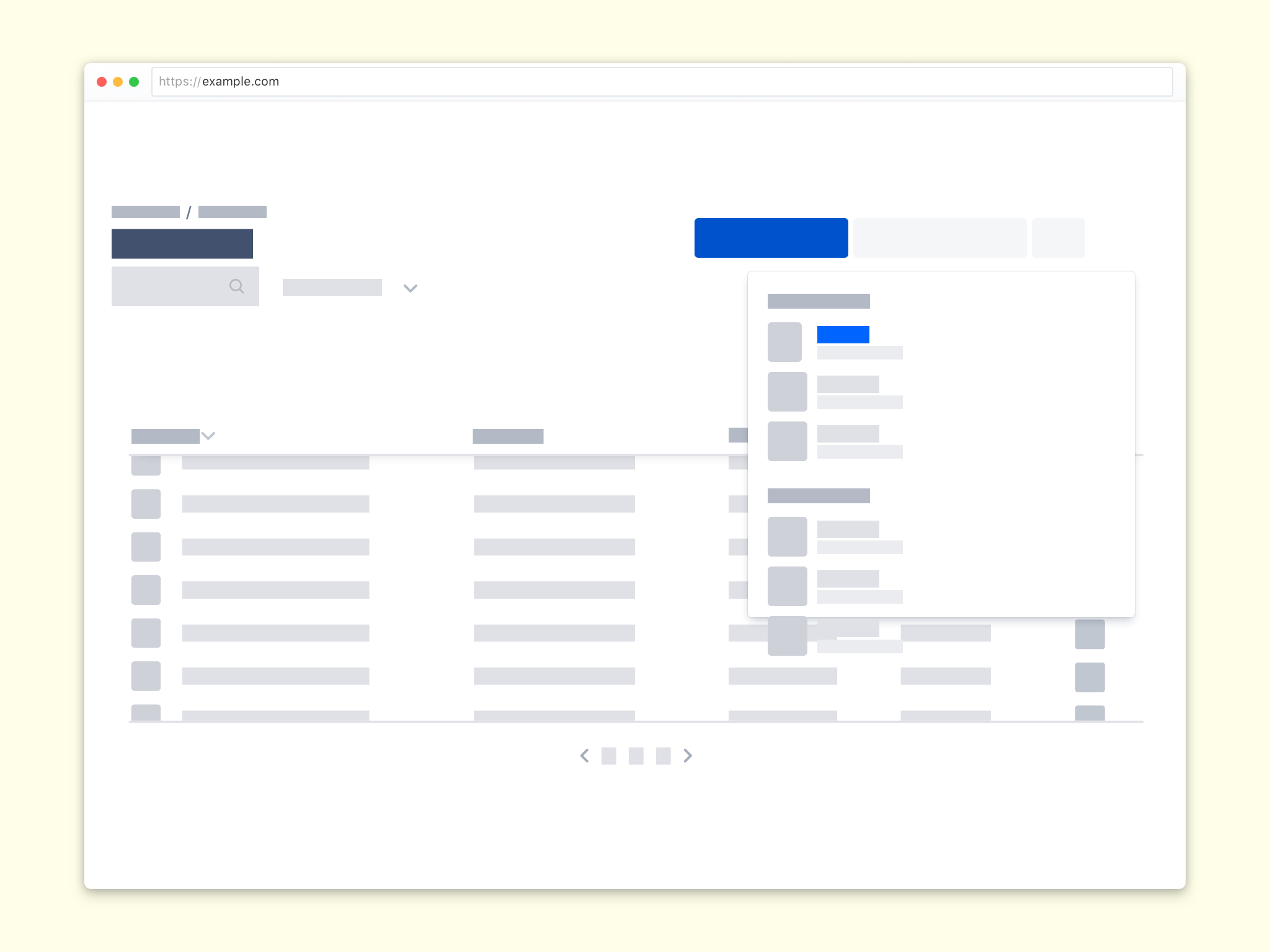 Configuring a new template from scratch